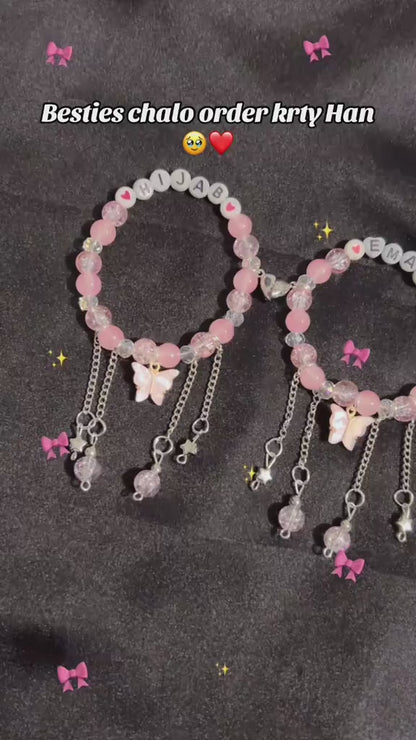 💖 Custom Name Beads Bracelet – Personalized Friendship & Couple Bracelet
