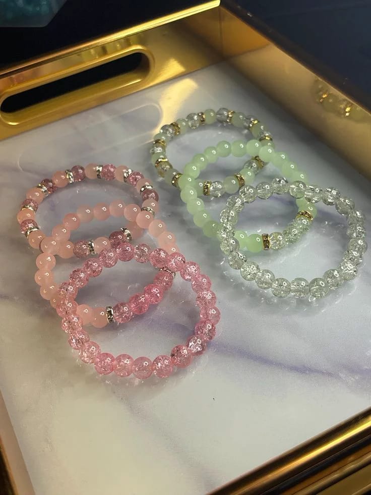 💖 Custom Name Beads Bracelet – Personalized Friendship & Couple Bracelet