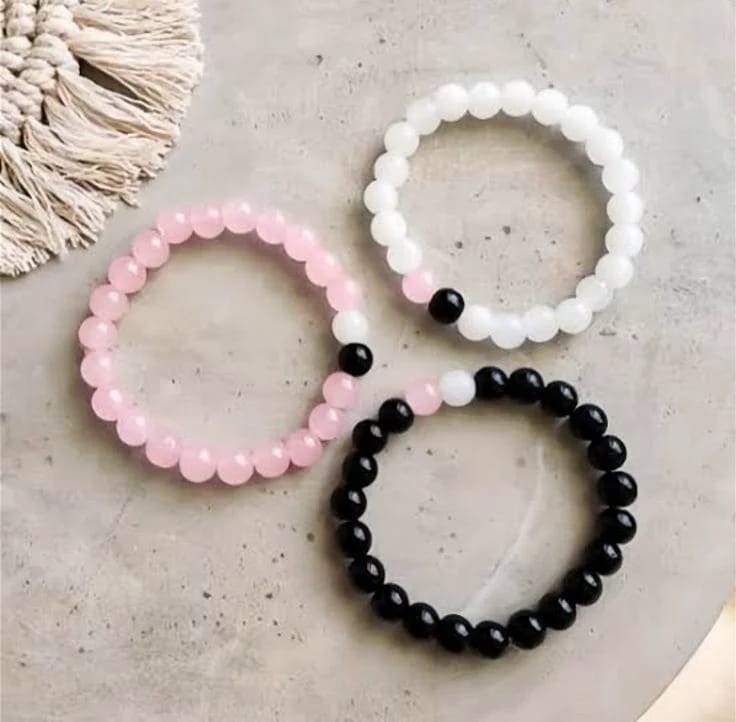 💖 Custom Name Beads Bracelet – Personalized Friendship & Couple Bracelet